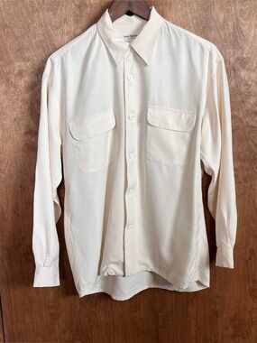 EQUIPMENT 100% silk shirt cream color small